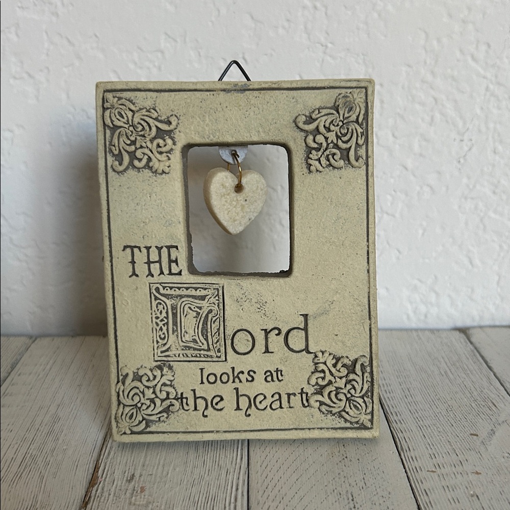 Vintage Look Table Top or Hanging Truth Plaque with Heart Accent.